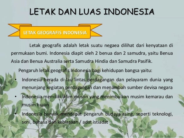 Kondisi geografis indonesia