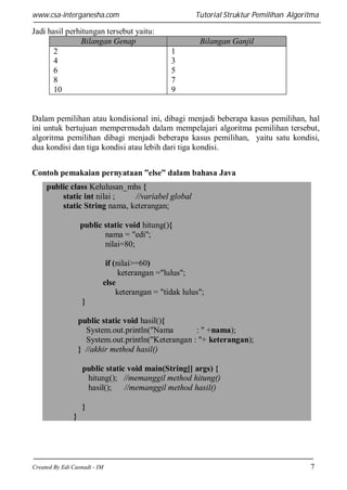 Kondisional If then Algoritma | PDF