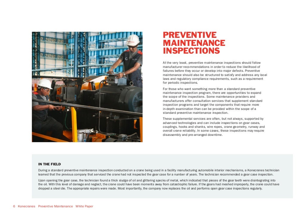 Konecranes Overhead Crane Preventive Maintenance White Paper