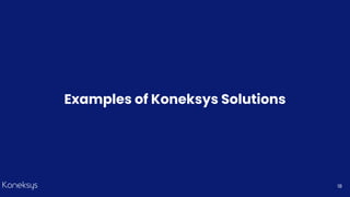 Examples of Koneksys Solutions
18
 