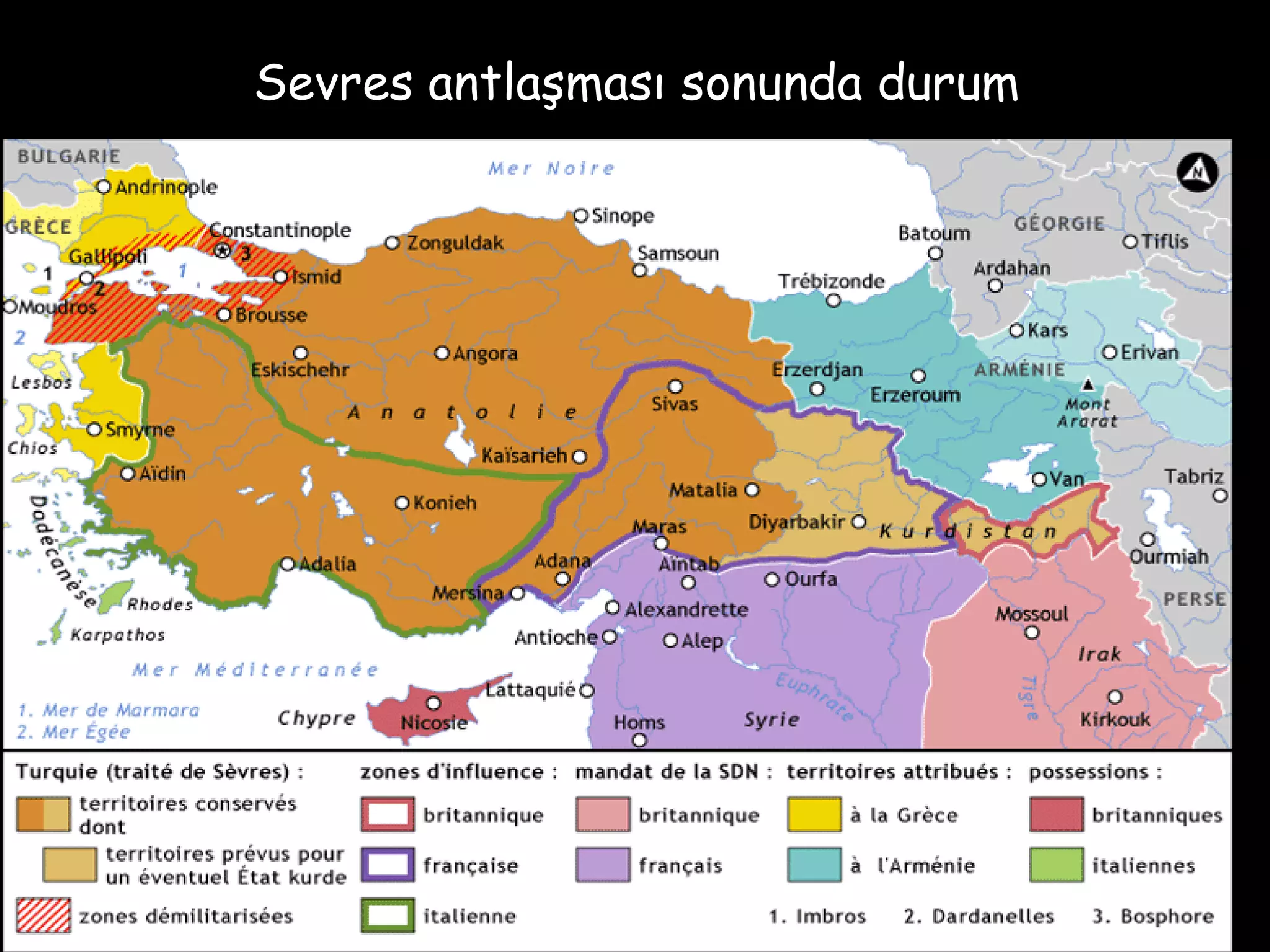 Sevres antlaşması sonunda durum
 