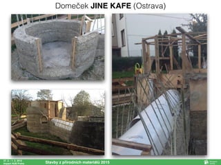 27. 2. - 1. 3. 2015
Impact HUB Praha Stavby z přírodních materiálů 2015
Domeček JINE KAFE (Ostrava)
 