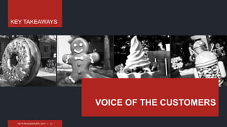 PETR NEUGEBAUER, 2015 | 11
VOICE OF THE CUSTOMERS
KEY TAKEAWAYS
 