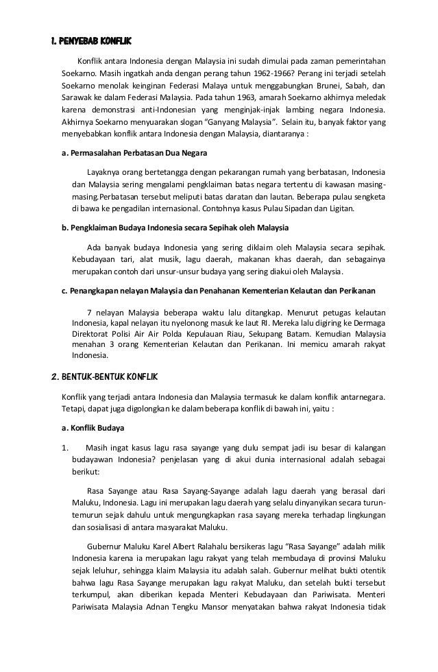 Konflik Indonesia Vs Malaysia