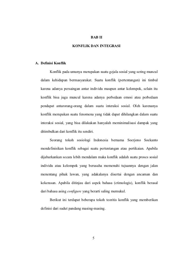 Konflik Dan Integrasi Sosial Dalam Masyarakat