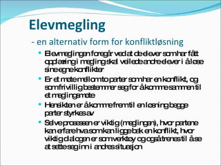 Konfliktløsning i skolen | PPT