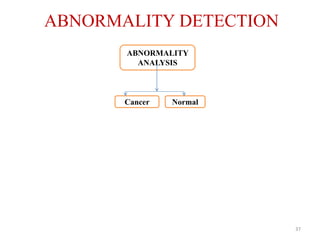 ABNORMALITY
ANALYSIS
Cancer Normal
ABNORMALITY DETECTION
37
 