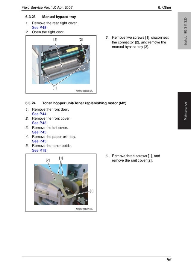 Konica Minolta Biz Hub 163 211 220 Field Service Manual