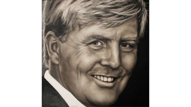 Koning Willem Alexander Oilportrait 120x120cm Saskia Vugts Portre