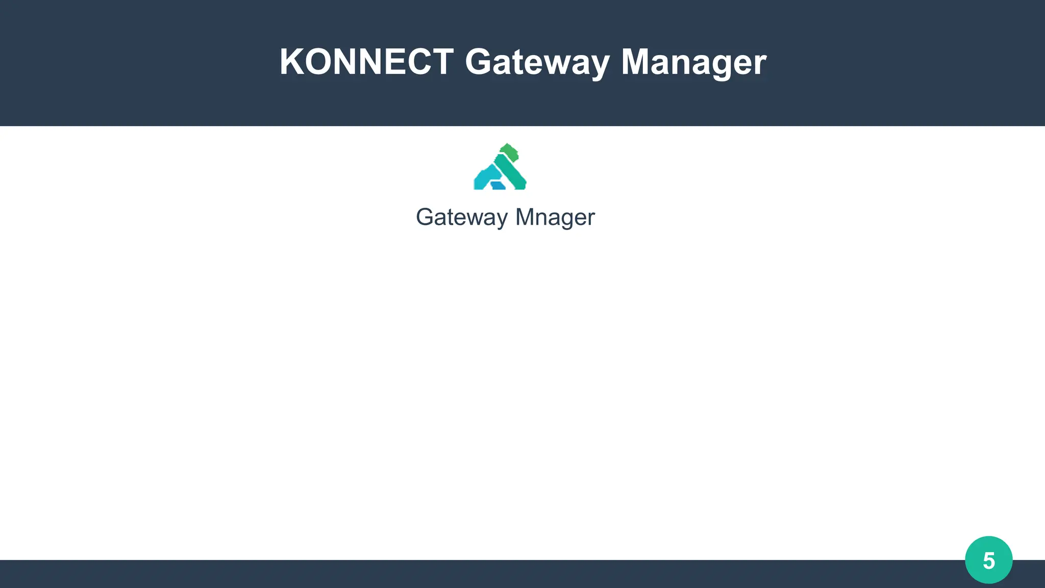 5
KONNECT Gateway Manager
Gateway Mnager
 
