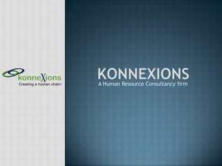 KONNEXIONS A Human Resource Consultancy firm Creating a human chain! 