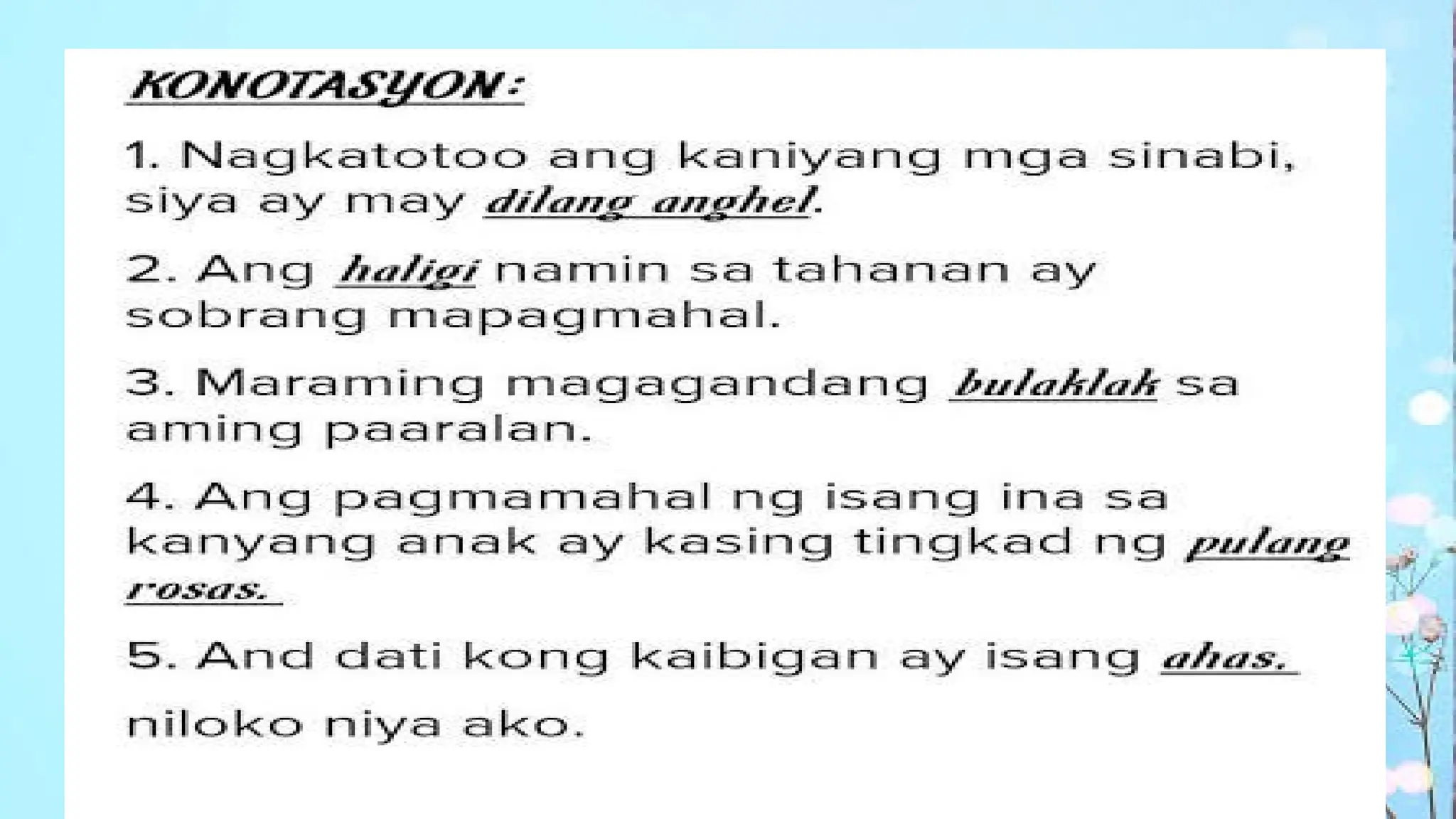 konotasyon at denotasyon IV. ng mga salita sa filipinopptx | PPTX