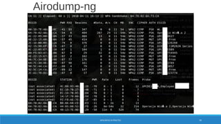 Airodump-ng
WPA/WPA2 IN PRACTICE 59
 