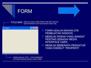 Konsep pemrograman dalam visual basic | PPT