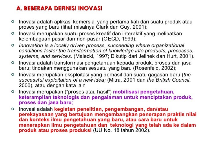 Pengenalan Konsep Sistem Inovasi Tatang A Taufik