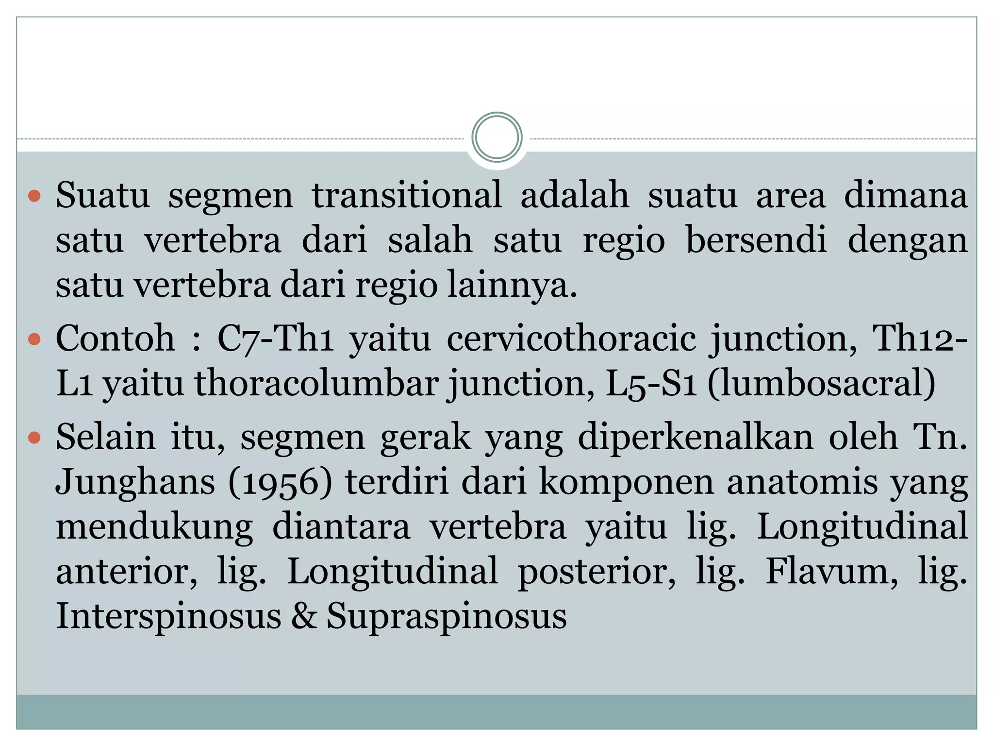 Konsep Anatomi Biomekanik Vertebra | PDF
