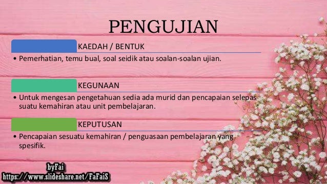 Konsep asas pengujian, pengukuran, penilaian dan 