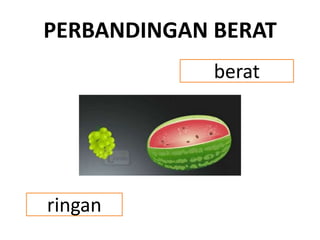 PERBANDINGAN BERAT
berat

ringan

 