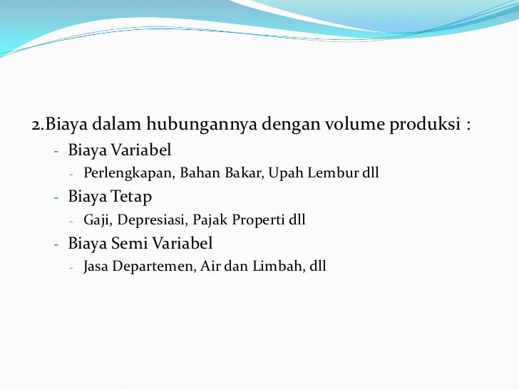 Konsep biaya Konsep biaya