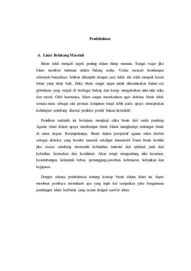 Konsep Bisnis Islam