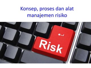 Konsep, proses dan alat
manajemen risiko
 