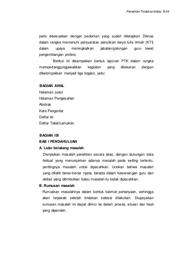 Konsep dan karakteristik penelitian tindakan kelas