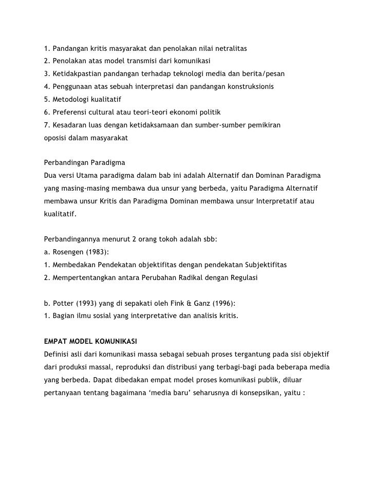 Konsep Dan Model Komunikasi Massa