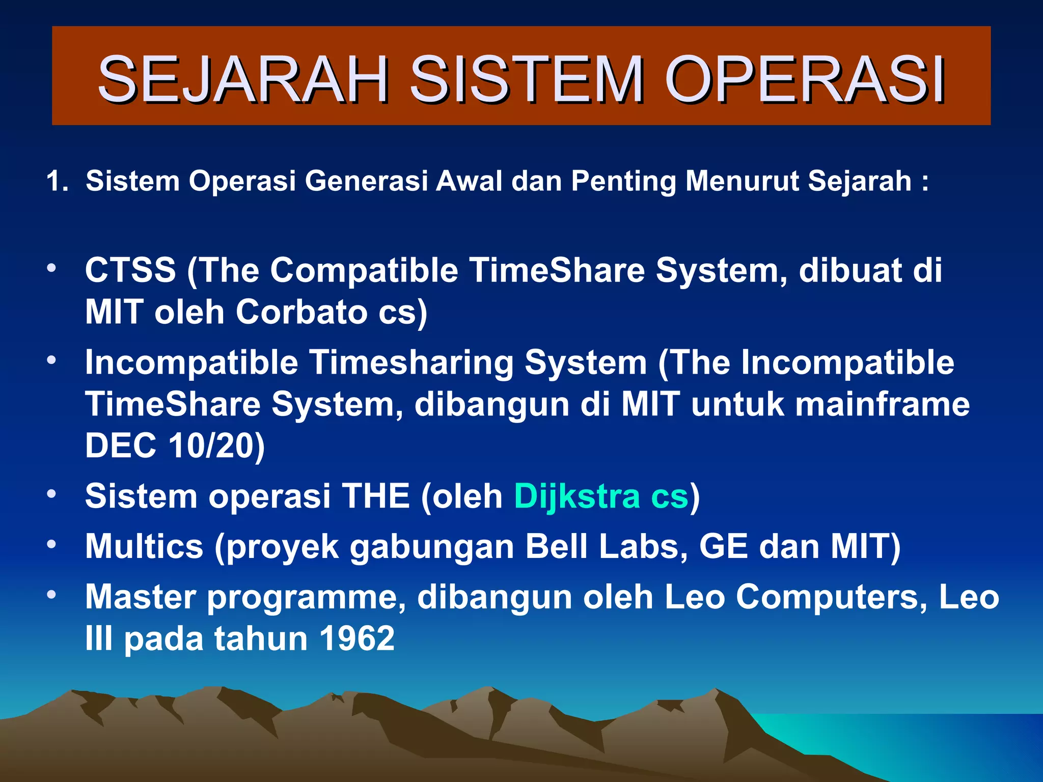 Konsep dan Sejarah Sistem Operasi | PPT