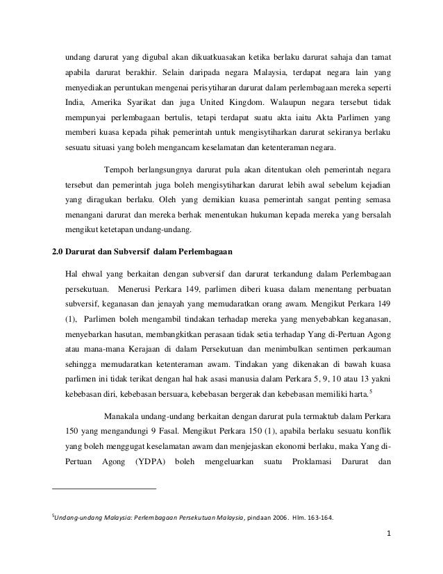 Konsep Darurat Dan Subversif Kuasa