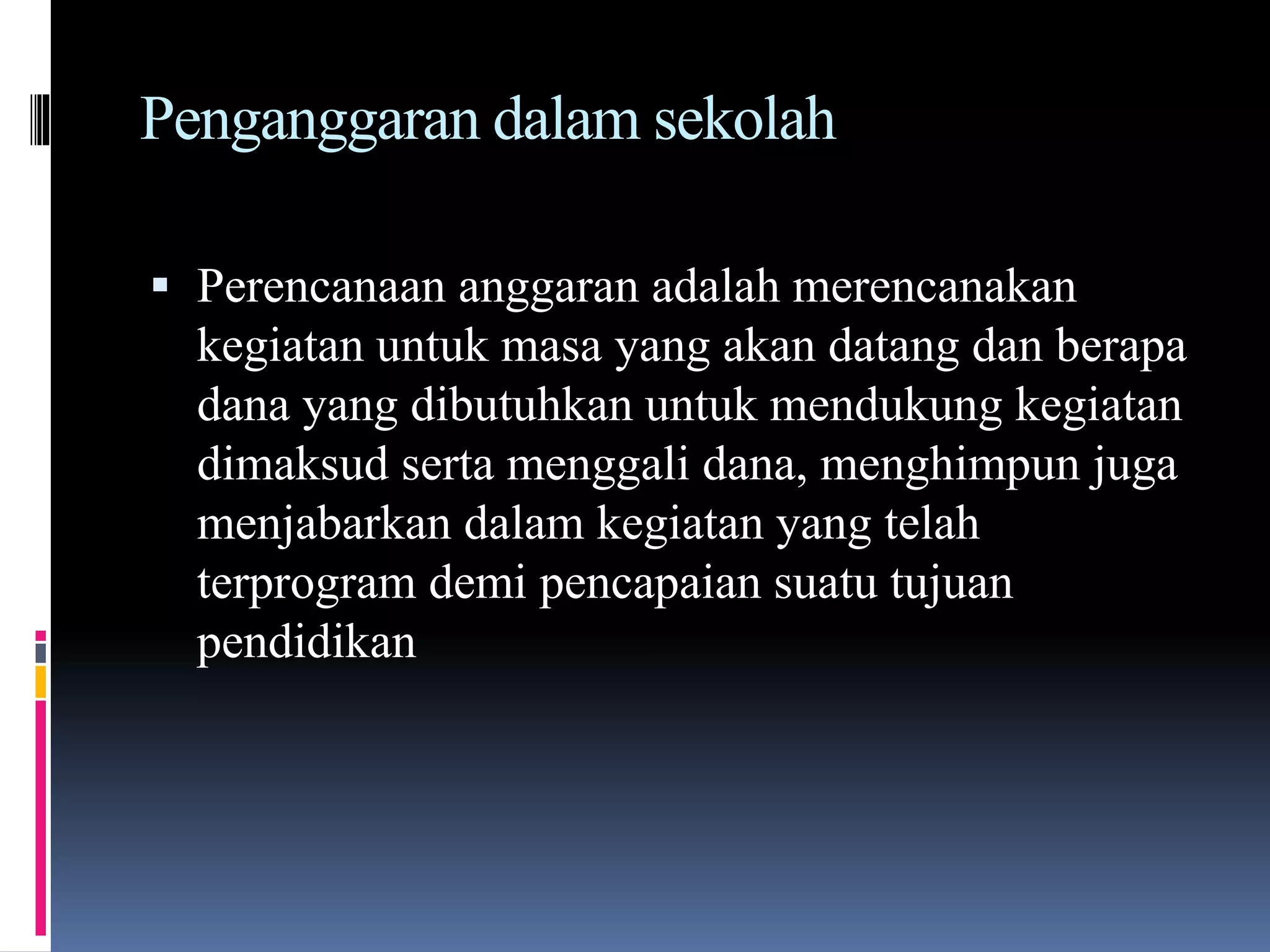 Rapbs Konsep dasar anggaran sekolah madrasah (rapbs) | PPTX