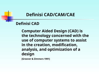 Definisi Cad Konsep Dasar dan Perkembangan CAD_CAM_CAE_CIM.ppt