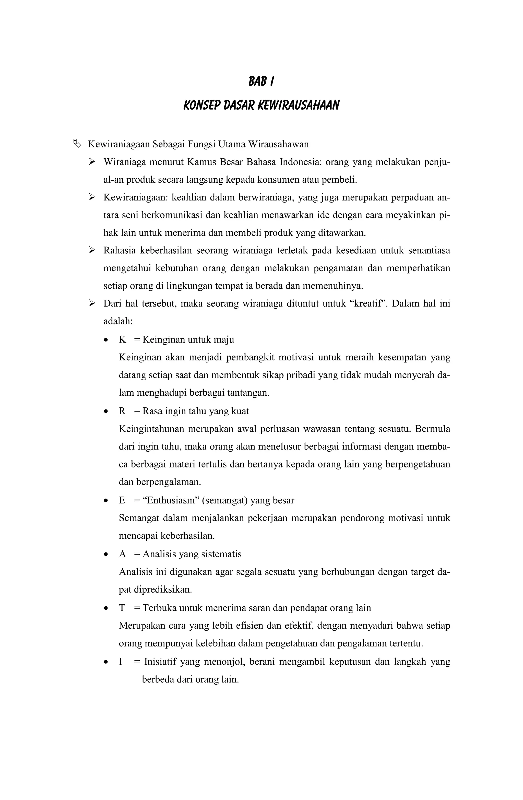 Konsep Dasar Kewirausahaan PDF Konsep dasar kewirausahaan pdf