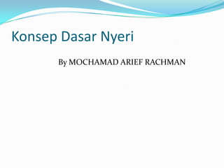Konsep Dasar Nyeri
      By MOCHAMAD ARIEF RACHMAN
 