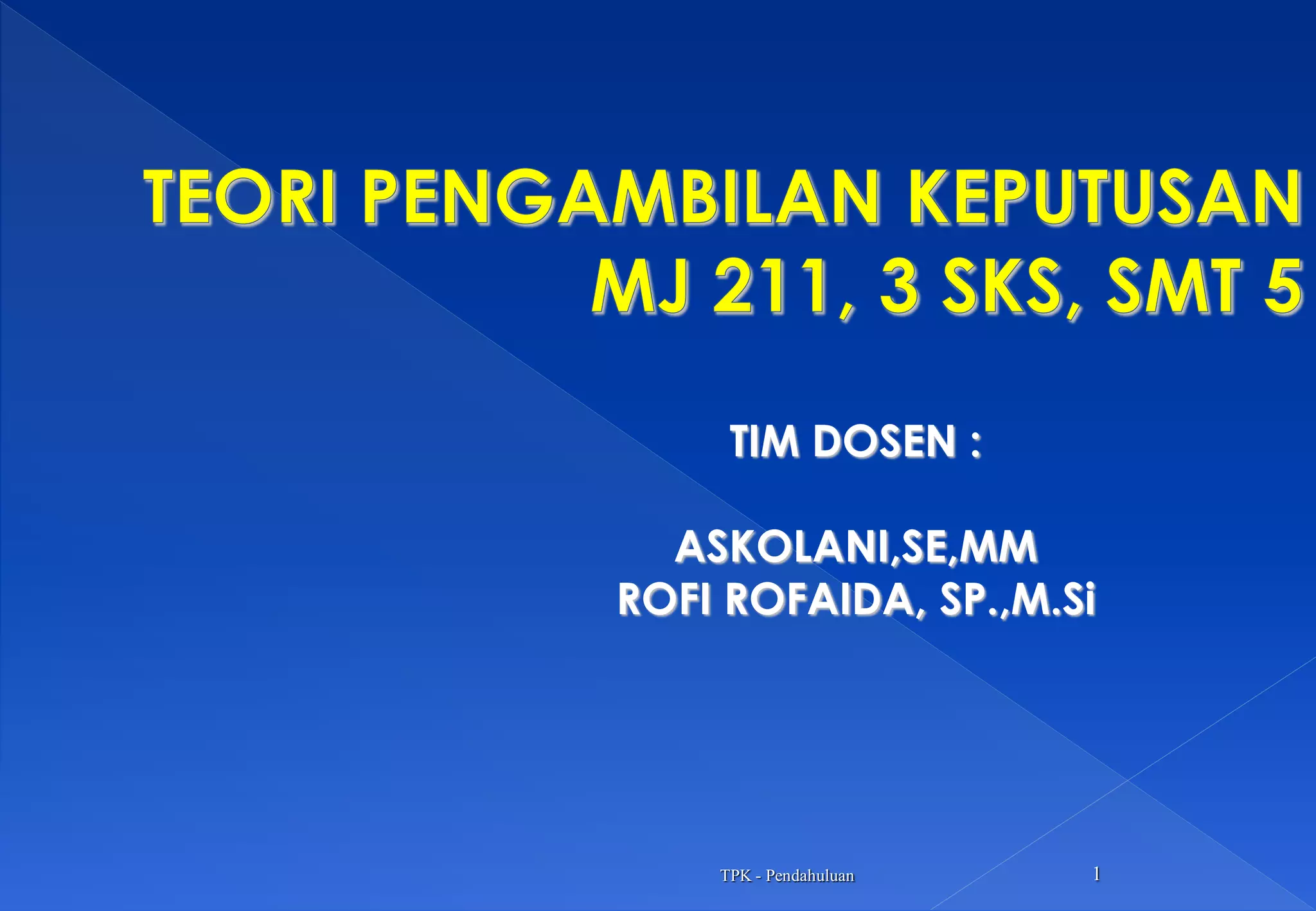 Konsep dasar pengambilan keputusan | PDF