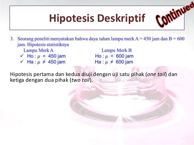 Konsep dasar pengujian hipotesis