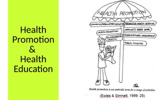 Health
Promotion
&
Health
Education
 
