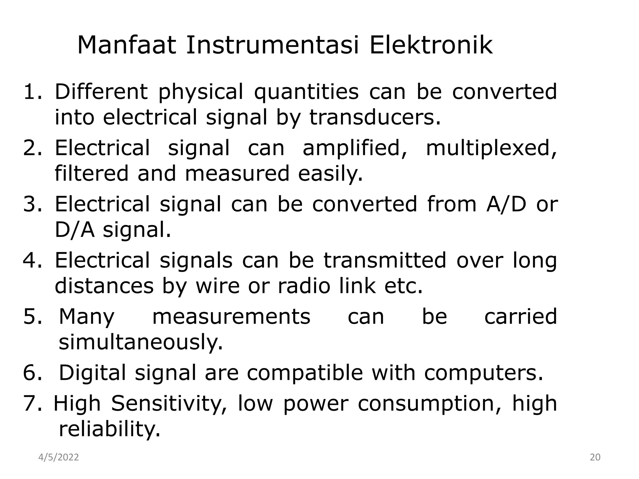 Konsep dasar sistem instrumentasi | PPTX