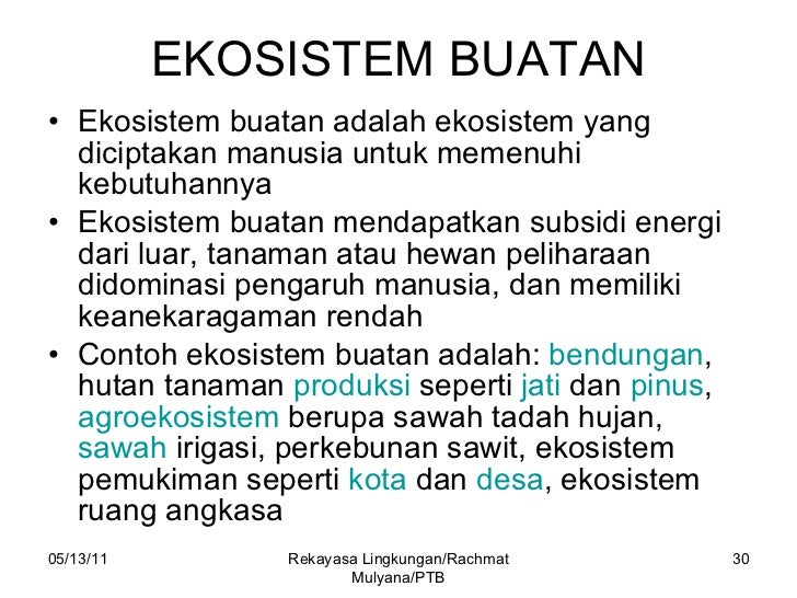 ekosistem buatan adalah Konsep ekologi ekosistem buatan adalah Konsep ekologi