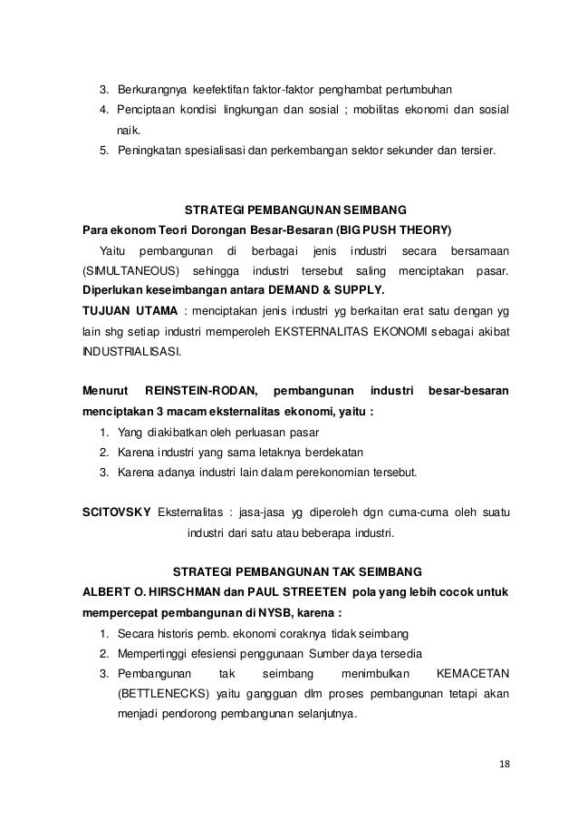 Konsep Ekonomi Pembangunan