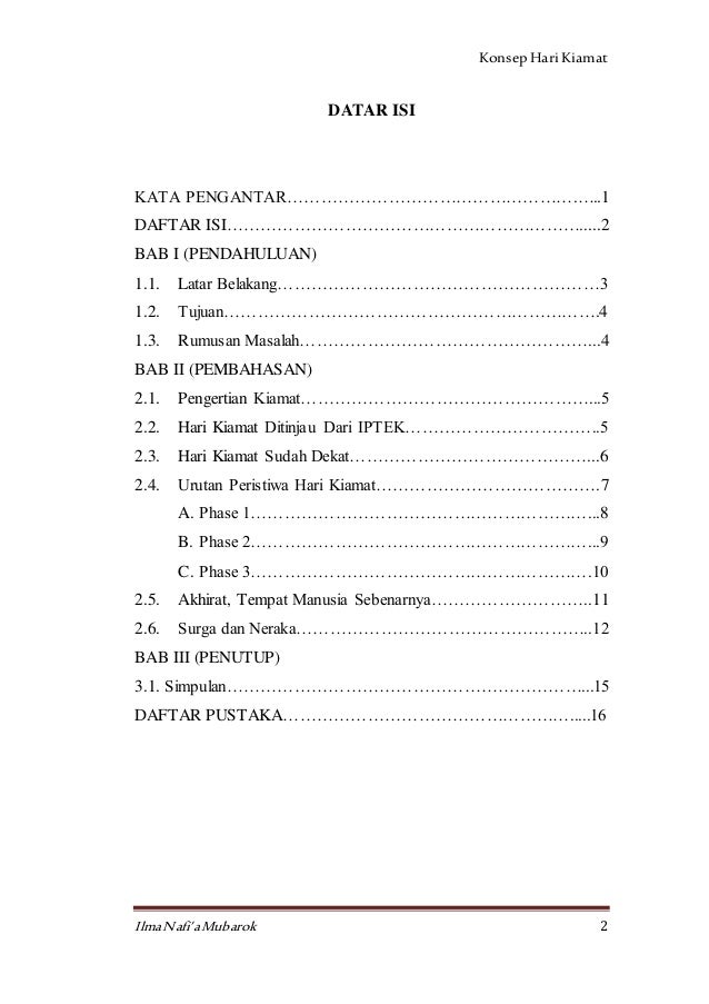 Makalah Konsep Hari Akhir