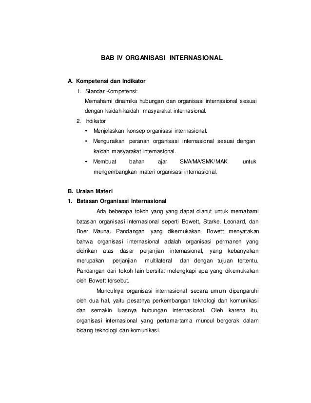 Konsep hubungan internasional, hukum internasional, dan organ…