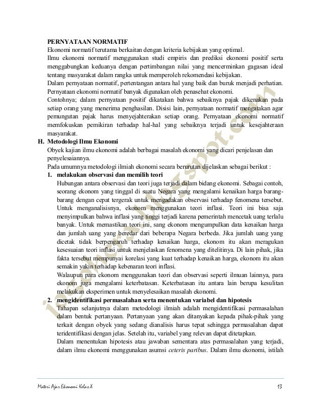 Konsep ilmu ekonomi (sesuai materi eko SMA K13)