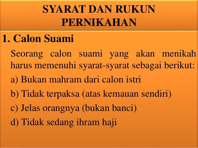Konsep Kafa Ah Syarat Dan Rukun Nikah Mahar