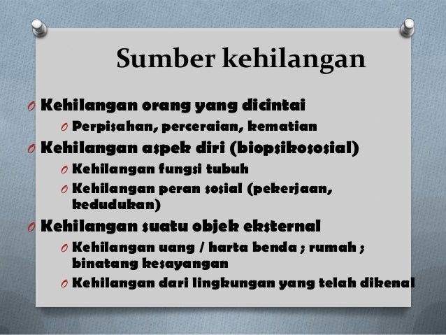 Konsep kehilangan dan berduka