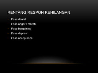 Konsep kehilangan,kematian dan berduka. ZHADIAN WARDANI ABDULLAH ...
