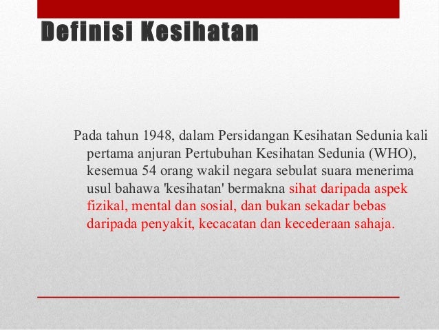 Konsep Kesihatan