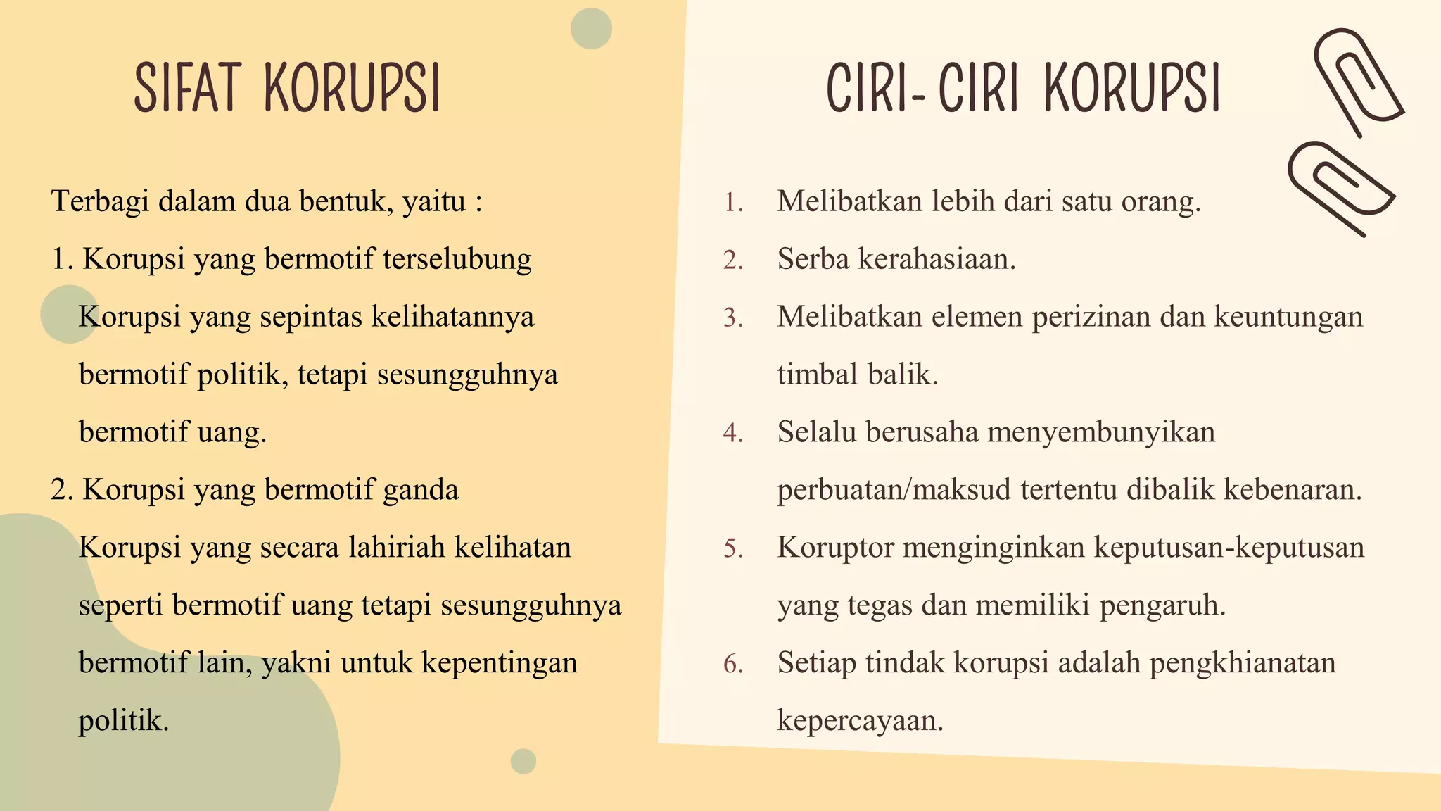 Konsep Korupsi & Kondisi saat ini di Indonesia | PPTX