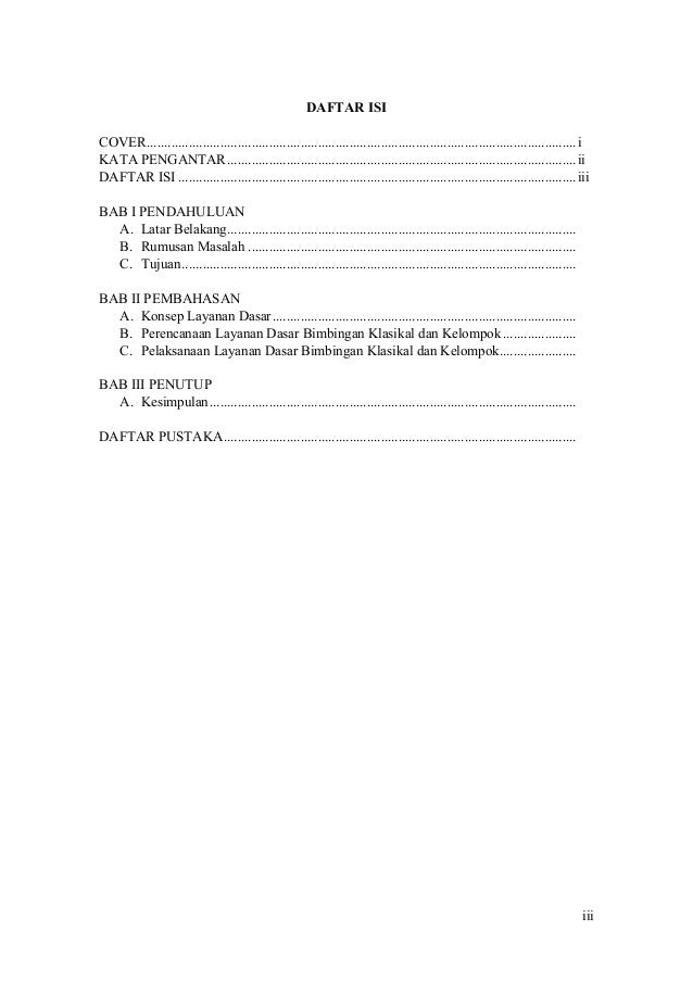 Konsep Layanan Dasar Bimbingan Klasikal Dan Kelompok