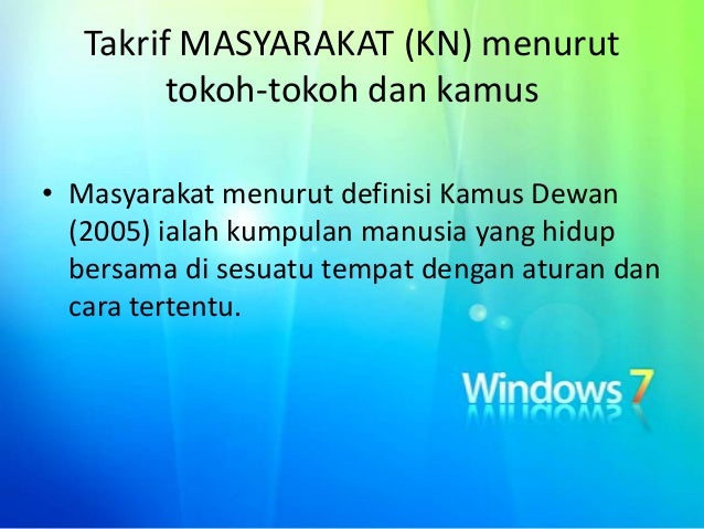 Konsep Masyarakat