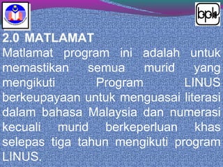Program Linus Konsep modul literasi (program l inus) asas 3 | PPT